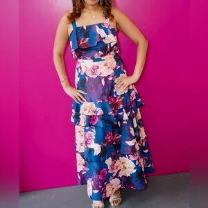 Large two pieces floral print set